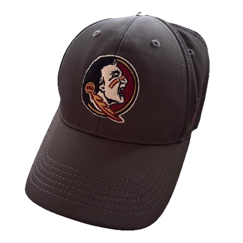 FSU Florida State TOP OF THE WORLD ONE FIT HAT CAP Gray